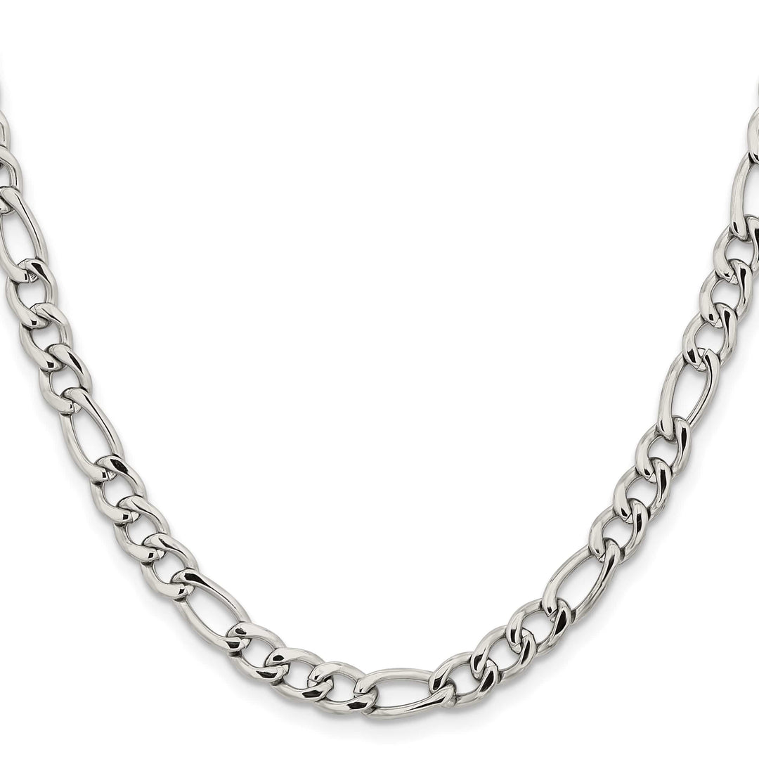 Chisel Stainless Steel 6.3mm Figaro Chain