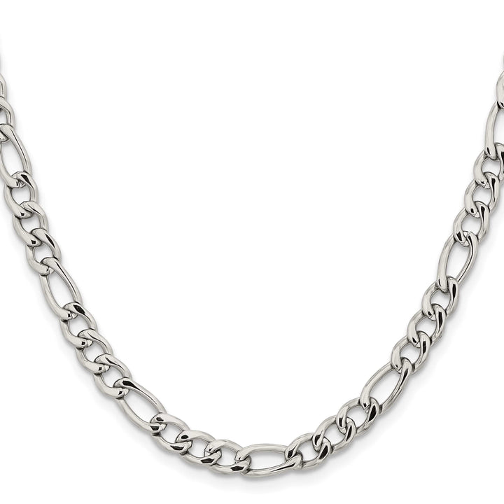 Chisel Stainless Steel 6.3mm Figaro Chain