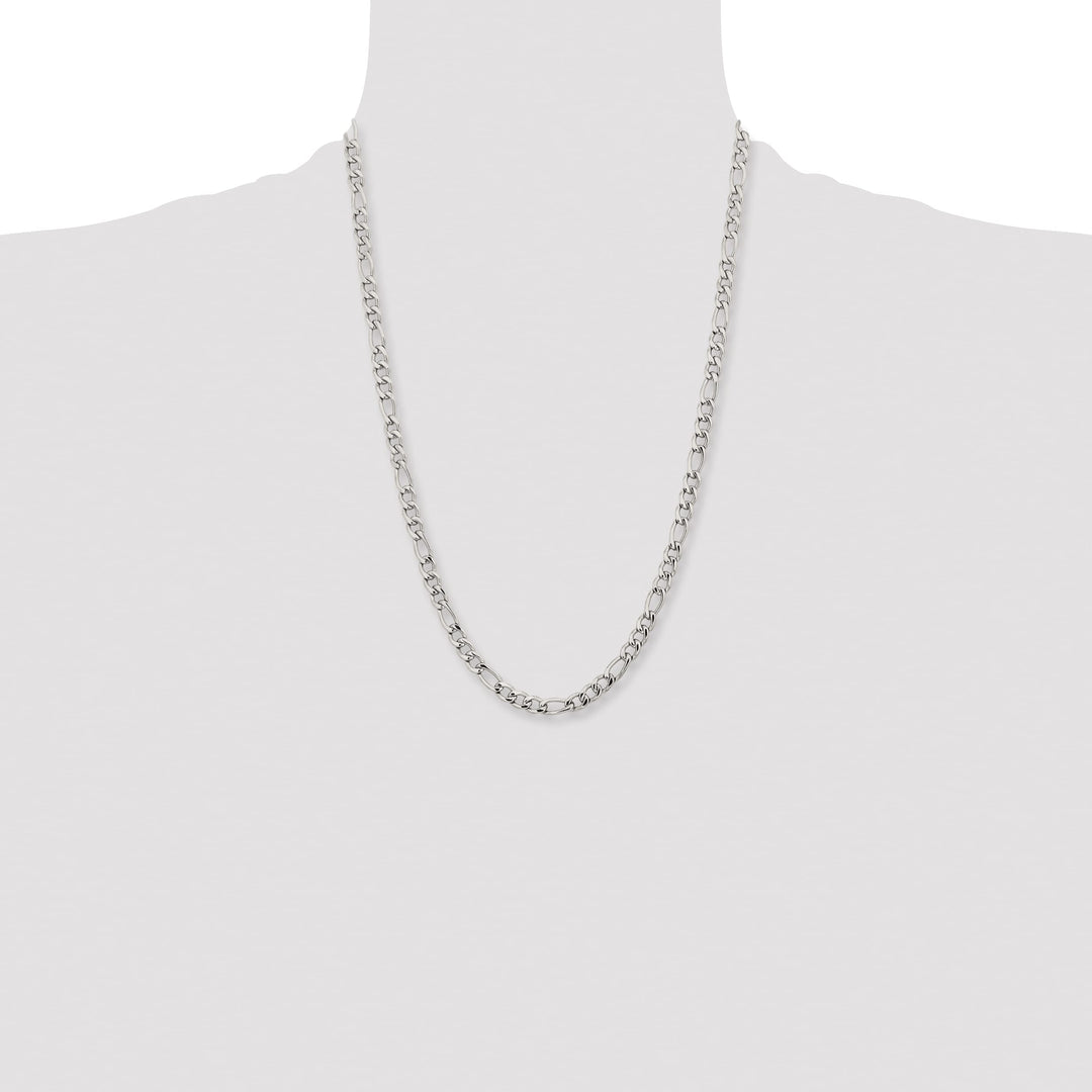 Chisel Stainless Steel 6.3mm Figaro Chain