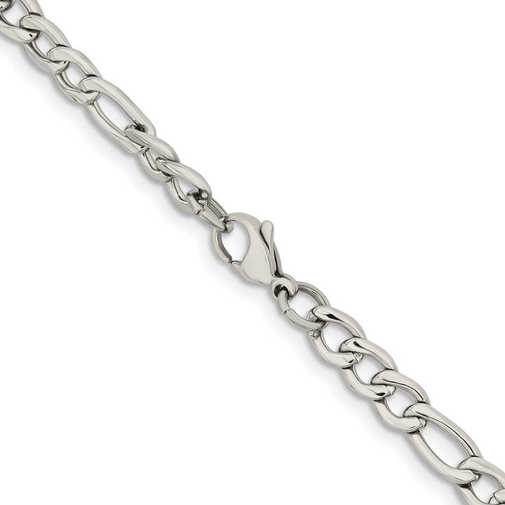 Chisel Stainless Steel 6.3mm Figaro Chain