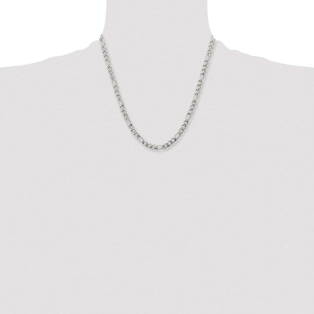 Chisel Stainless Steel 6.3mm Figaro Chain