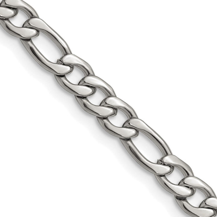 Chisel Stainless Steel 6.3mm Figaro Chain