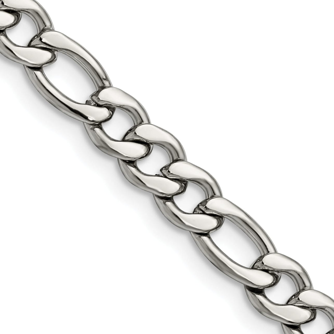 Chisel Stainless Steel 6.75mm Figaro Chain