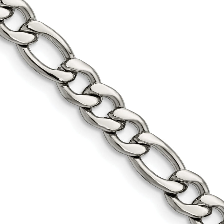 Chisel Stainless Steel 6.75mm Figaro Chain