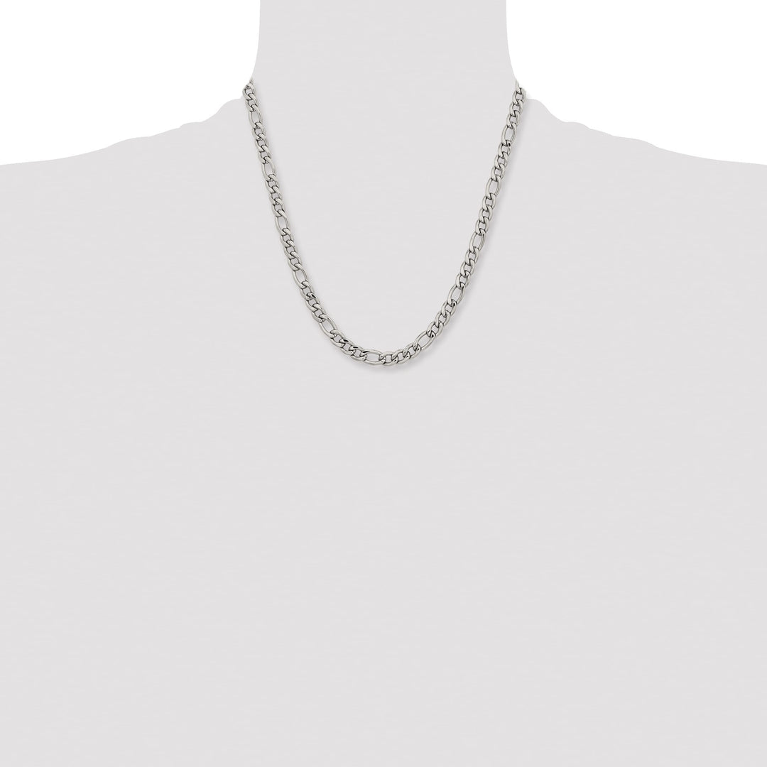 Chisel Stainless Steel 6.75mm Figaro Chain