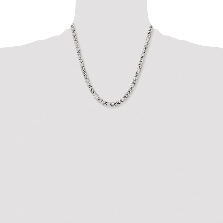 Chisel Stainless Steel 6.75mm Figaro Chain