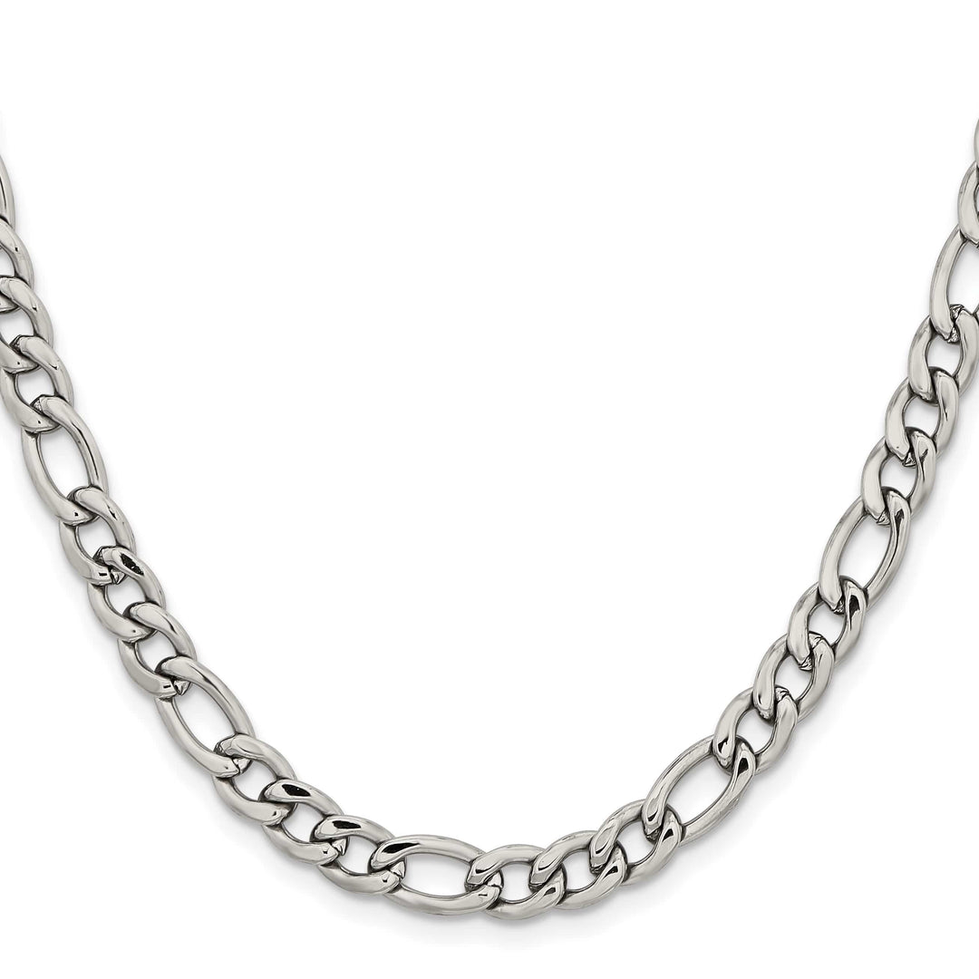 Chisel Stainless Steel 6.75mm Figaro Chain