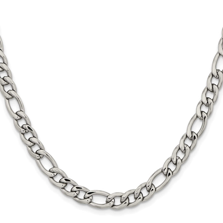 Chisel Stainless Steel 6.75mm Figaro Chain