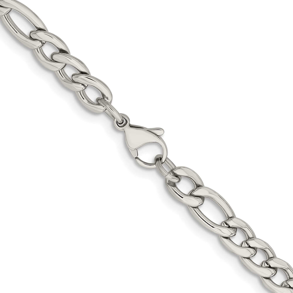 Chisel Stainless Steel 6.75mm Figaro Chain