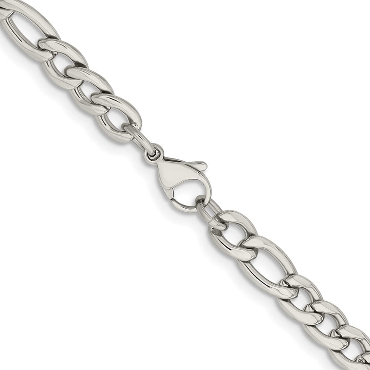 Chisel Stainless Steel 6.75mm Figaro Chain