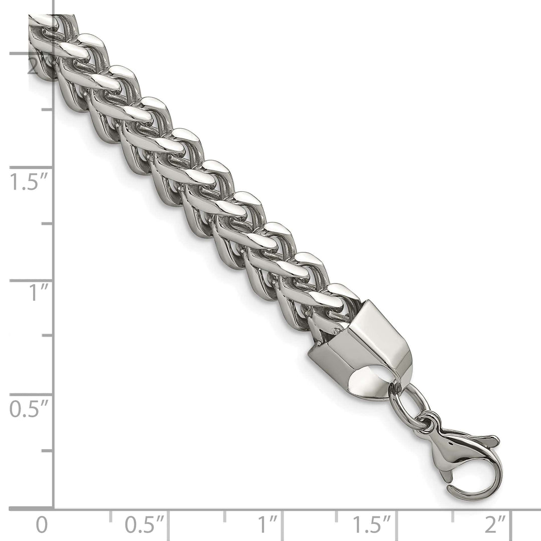 Chisel Stainless Steel 6.75mm Franco Bracelet