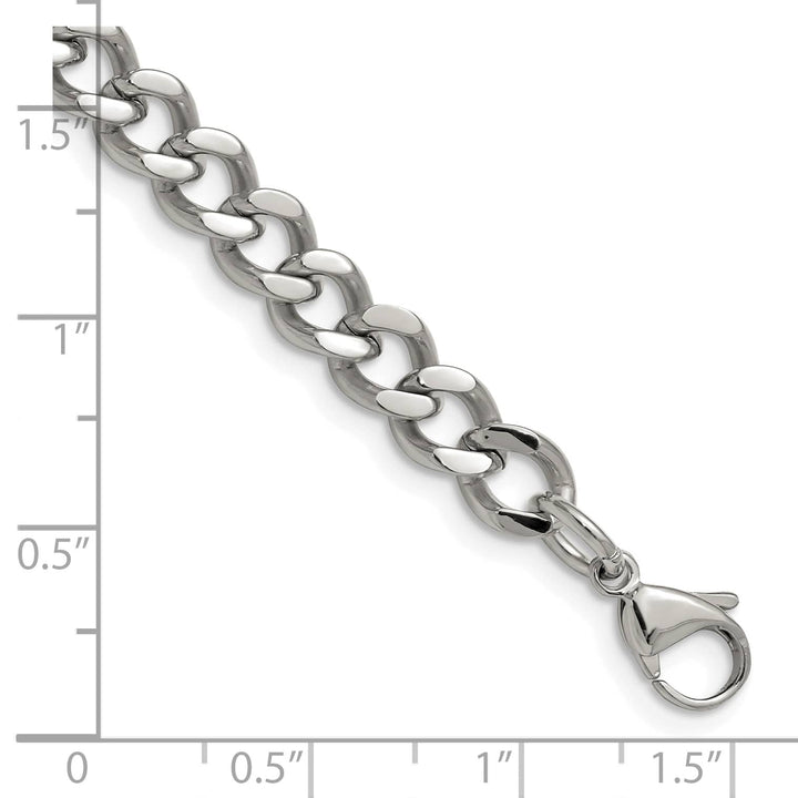 Chisel Stainless Steel 7.5mm Curb Bracelet