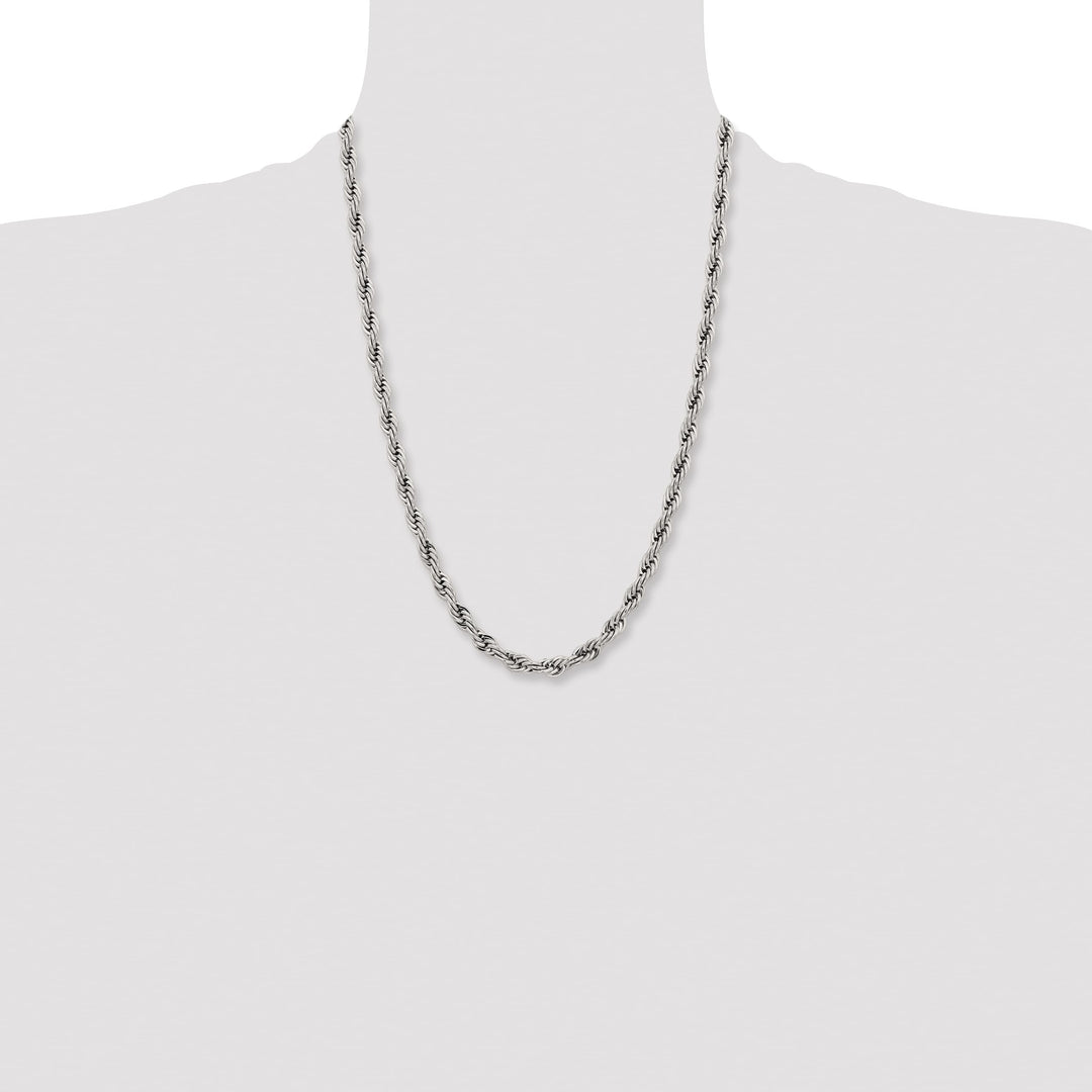 Chisel Stainless Steel 7mm Rope Chain