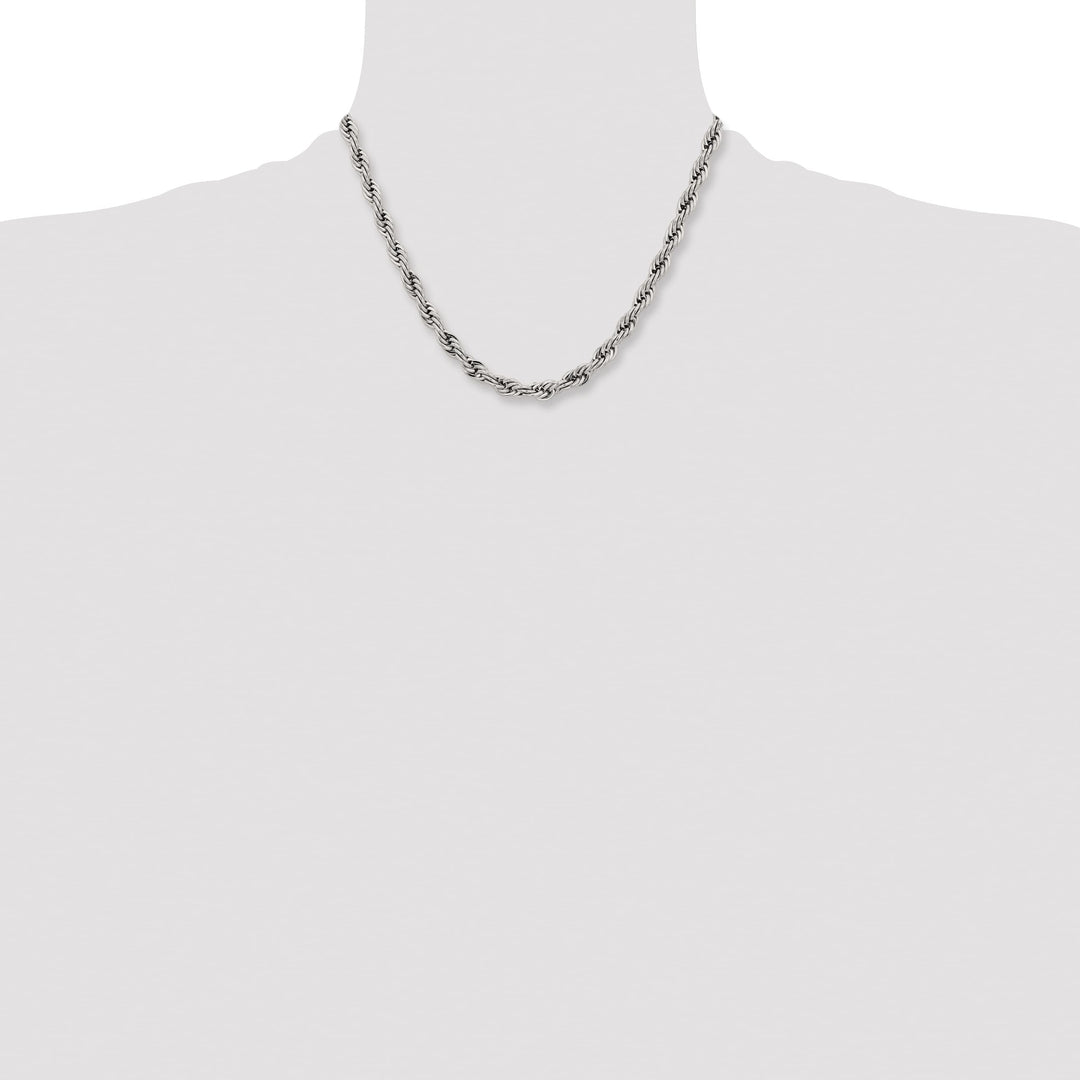 Chisel Stainless Steel 7mm Rope Chain