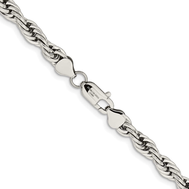 Chisel Stainless Steel 7mm Rope Chain