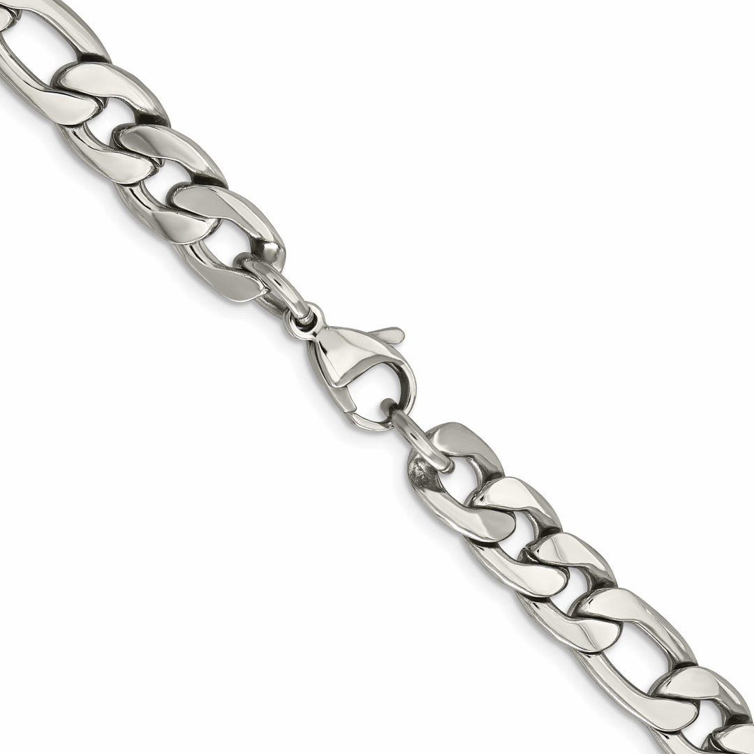 Chisel Stainless Steel 8.75mm Figaro Chain