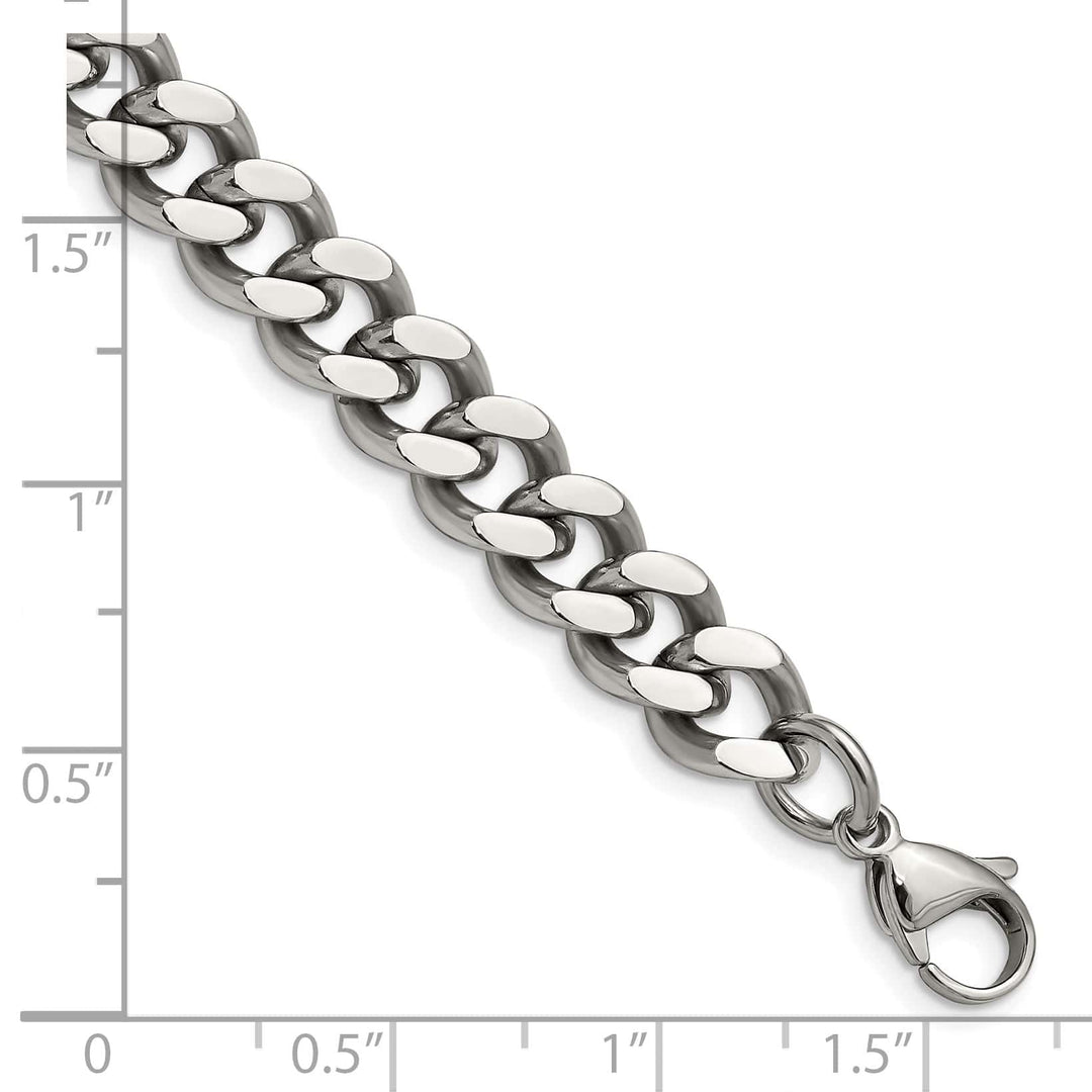 Chisel Stainless Steel 9.5mm Curb Bracelet