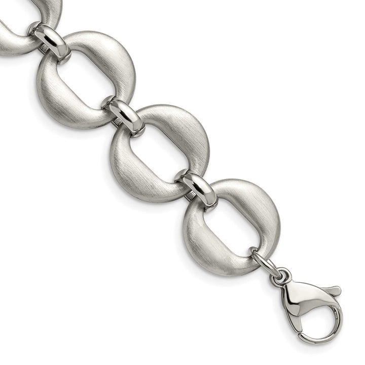 Chisel Stainless Steel and 7.5" Open Link Bracelet with .5" Extension