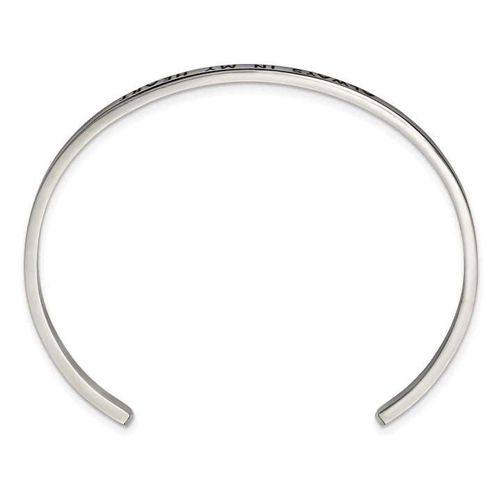 Chisel Stainless Steel and Enameled Crystal ALWAYS IN MY HEART 3mm