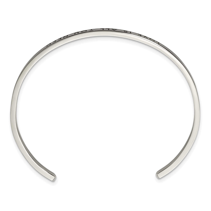 Chisel Stainless Steel and Enameled Crystal LOVE IS ALL YOU NEED 3mm