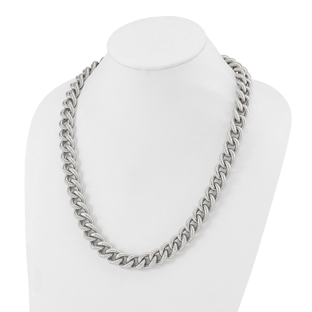 Chisel Stainless Steel and Textured 14.5mm Curb Chain
