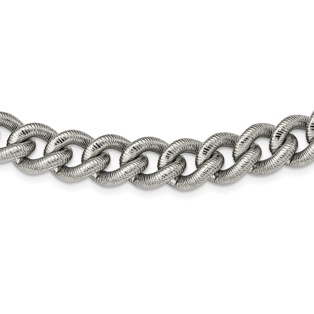 Chisel Stainless Steel and Textured 14.5mm Curb Chain