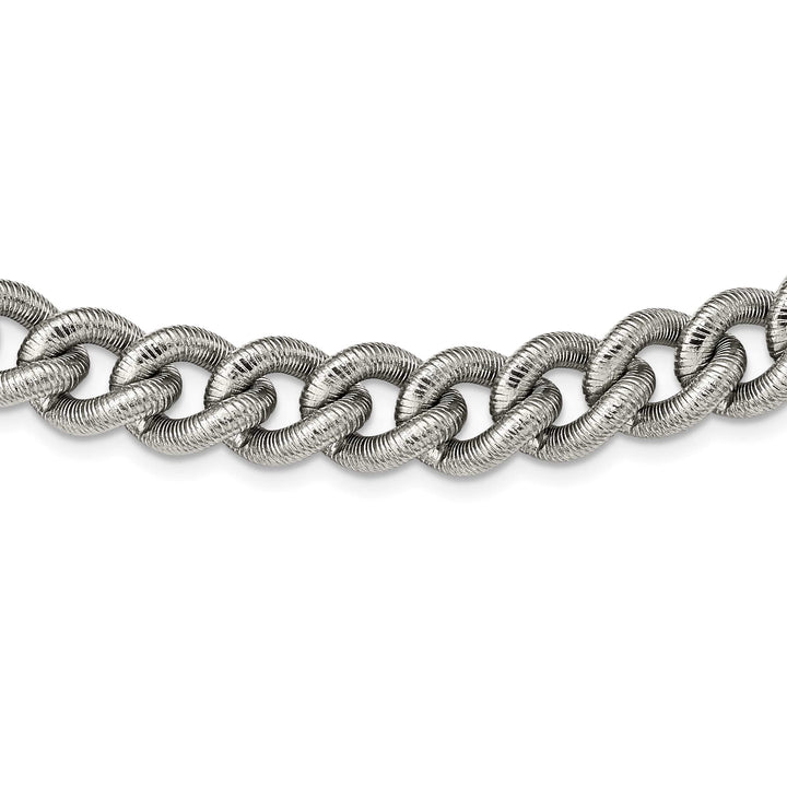Chisel Stainless Steel and Textured 14.5mm Curb Chain