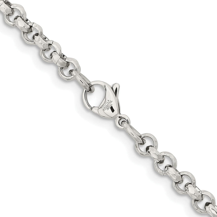 Chisel Stainless Steel and Textured Fancy Rolo Chain