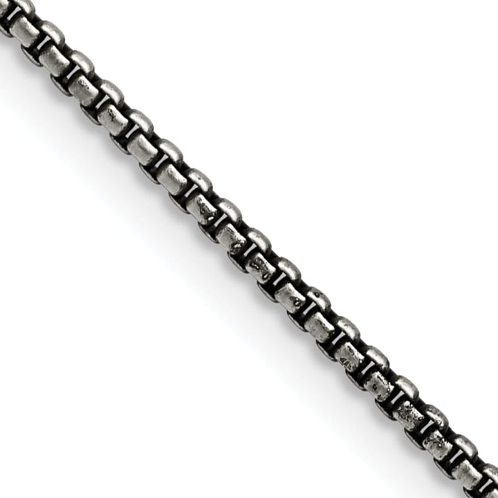 Chisel Stainless Steel Antiqued 2.25mm Box Chain