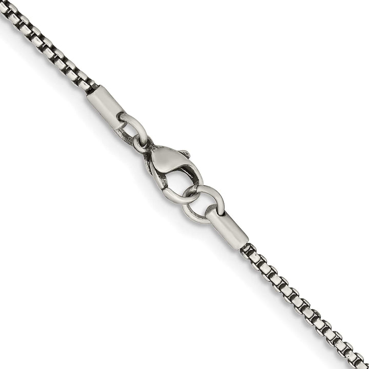 Chisel Stainless Steel Antiqued 2.25mm Box Chain