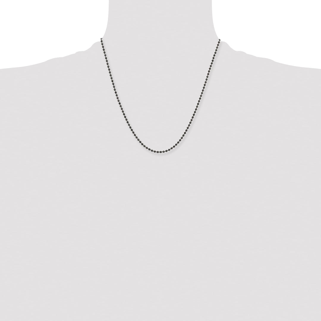 Chisel Stainless Steel Antiqued 2.4mm Beaded Ball Chain