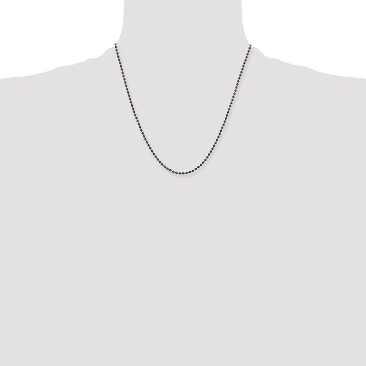 Chisel Stainless Steel Antiqued 2.4mm Beaded Ball Chain