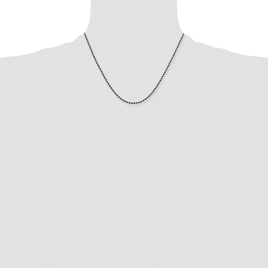 Chisel Stainless Steel Antiqued 2.4mm Beaded Ball Chain