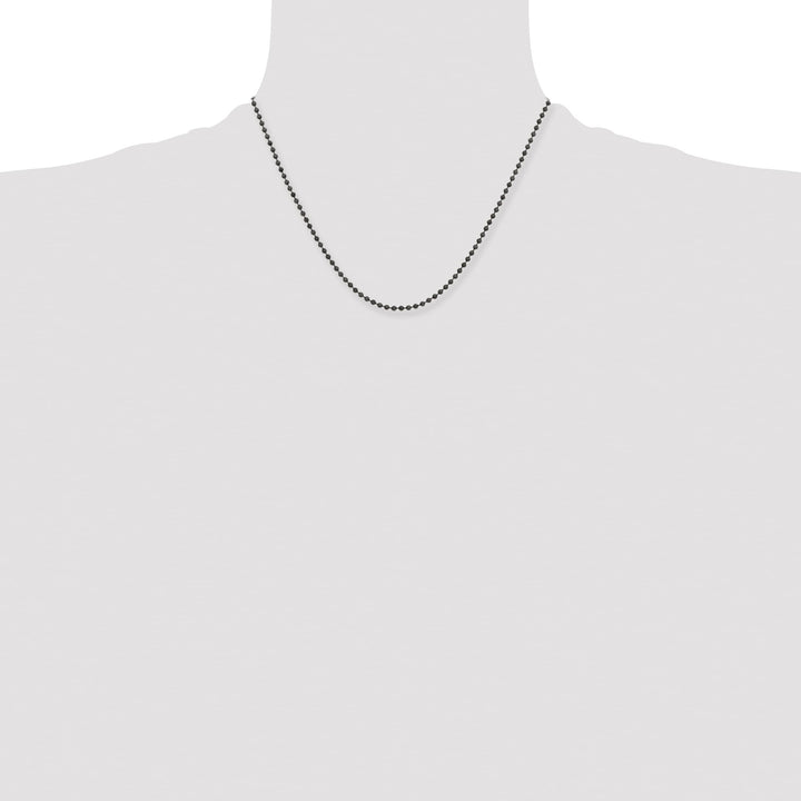 Chisel Stainless Steel Antiqued 2.4mm Beaded Ball Chain