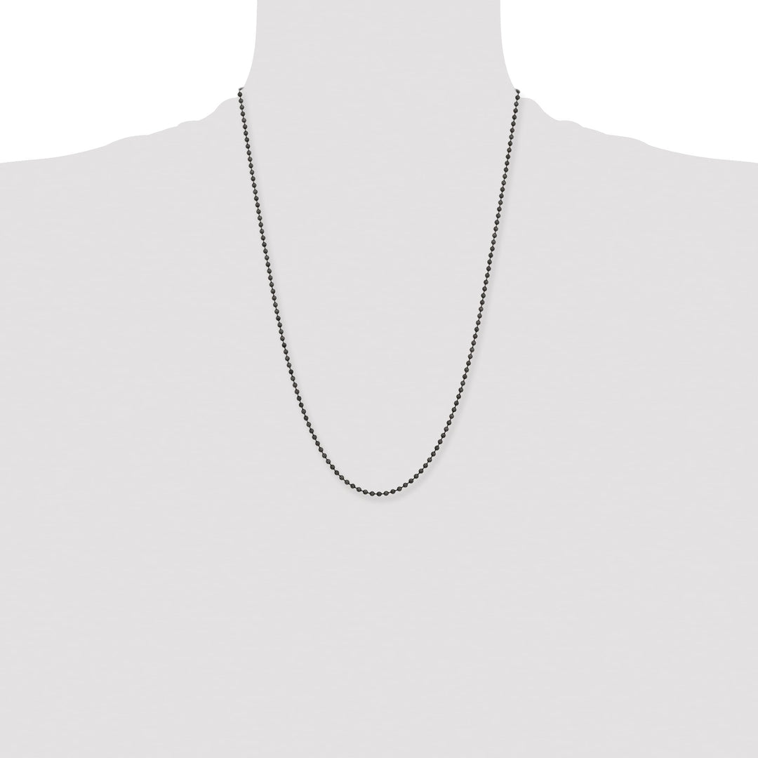 Chisel Stainless Steel Antiqued 2.4mm Beaded Ball Chain