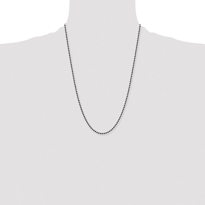 Chisel Stainless Steel Antiqued 2.4mm Beaded Ball Chain
