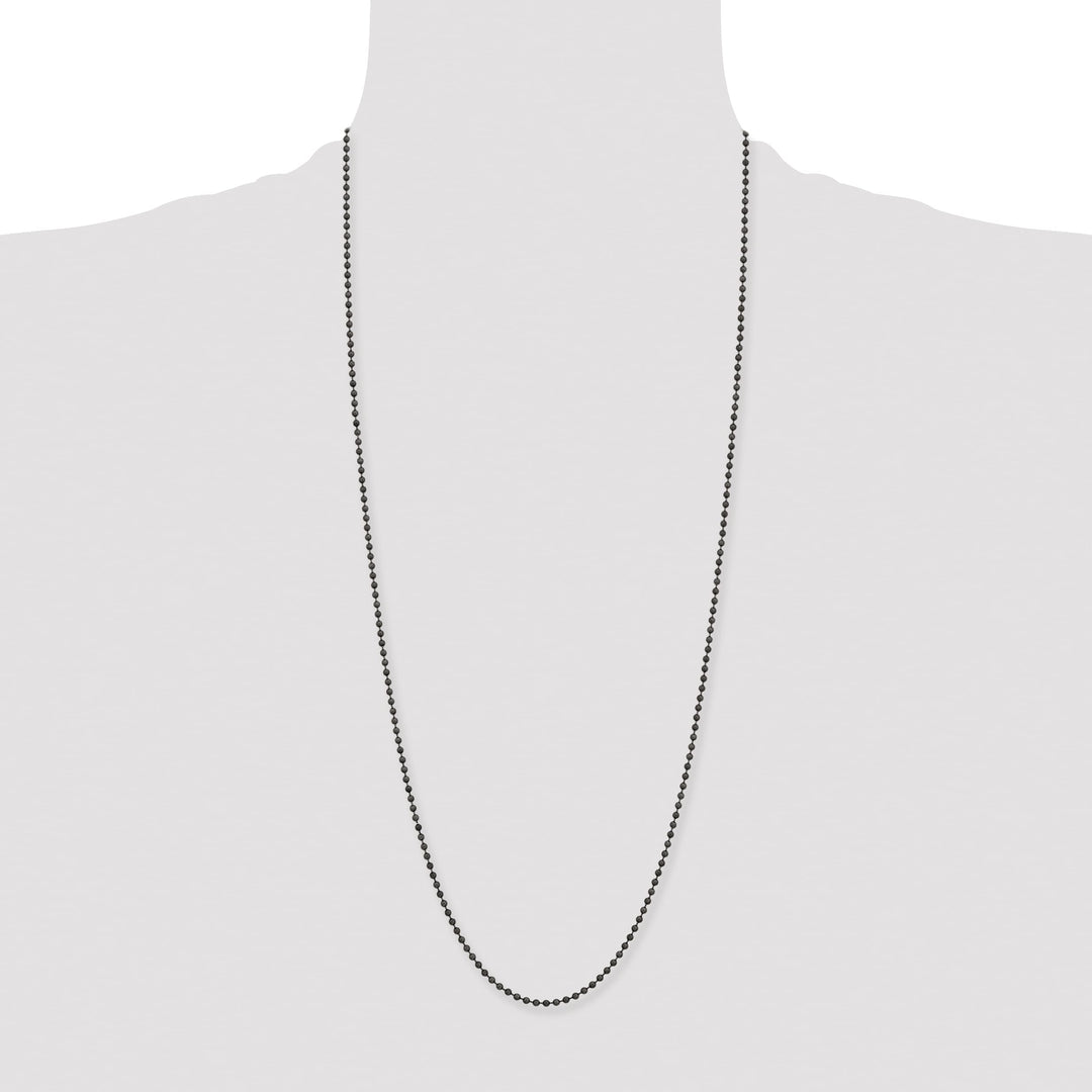 Chisel Stainless Steel Antiqued 2.4mm Beaded Ball Chain