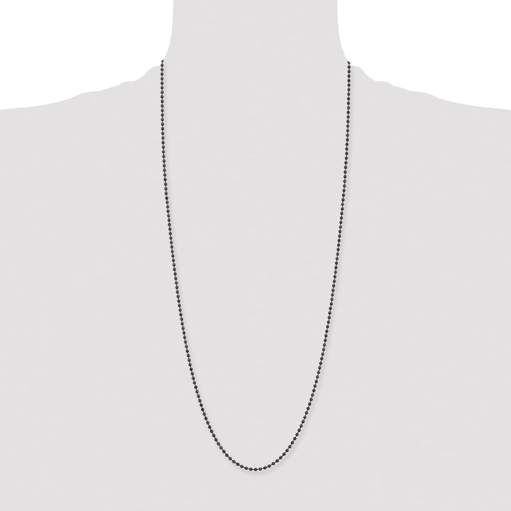 Chisel Stainless Steel Antiqued 2.4mm Beaded Ball Chain