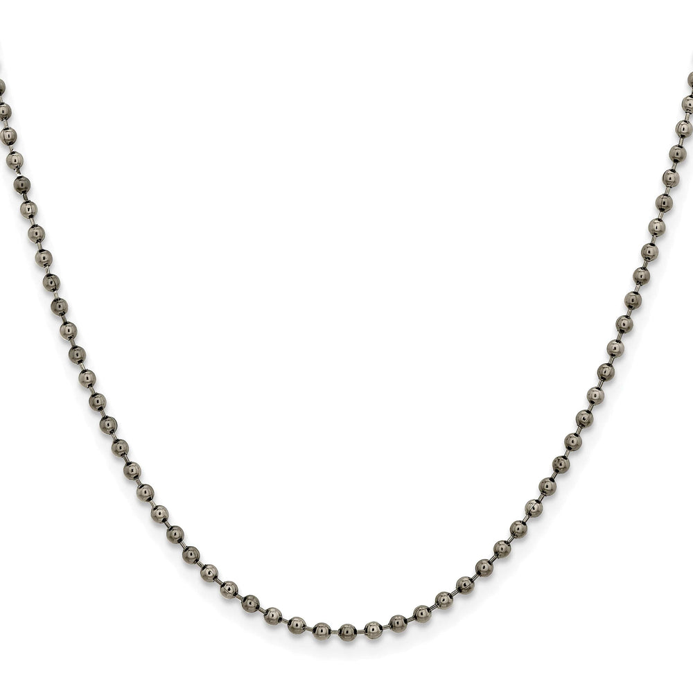 Chisel Stainless Steel Antiqued 2.4mm Beaded Ball Chain