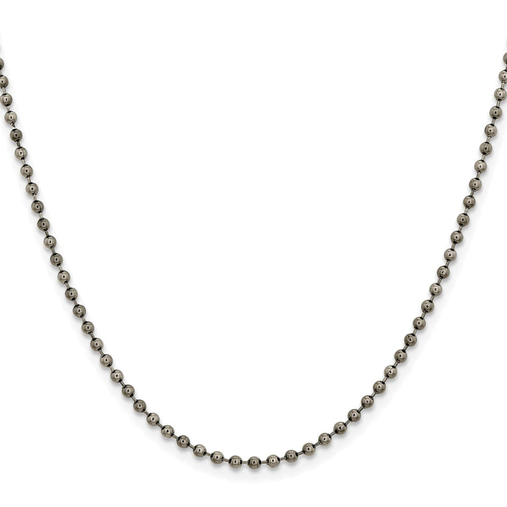 Chisel Stainless Steel Antiqued 2.4mm Beaded Ball Chain