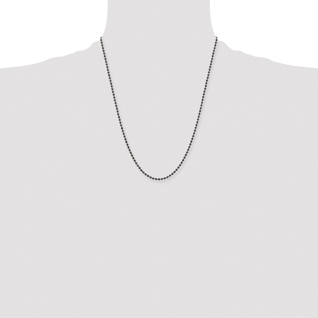 Chisel Stainless Steel Antiqued 2.4mm Beaded Ball Chain
