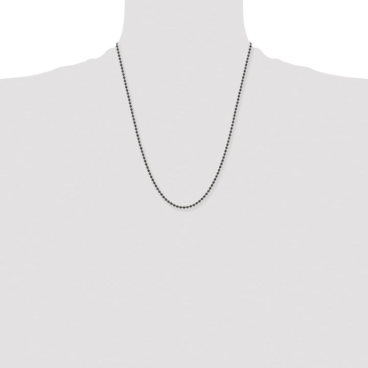 Chisel Stainless Steel Antiqued 2.4mm Beaded Ball Chain