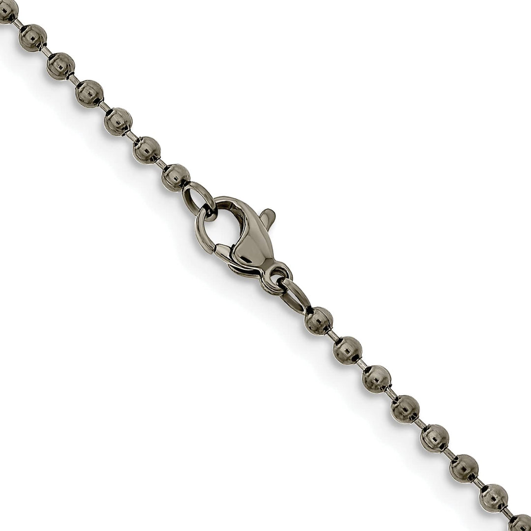 Chisel Stainless Steel Antiqued 2.4mm Beaded Ball Chain