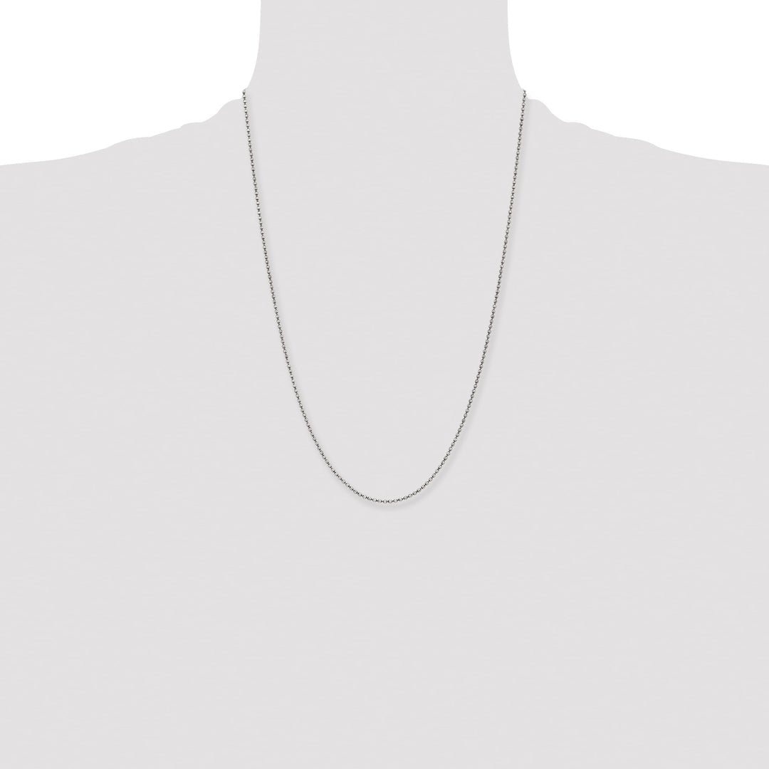 Chisel Stainless Steel Antiqued 2mm Beaded Ball Chain