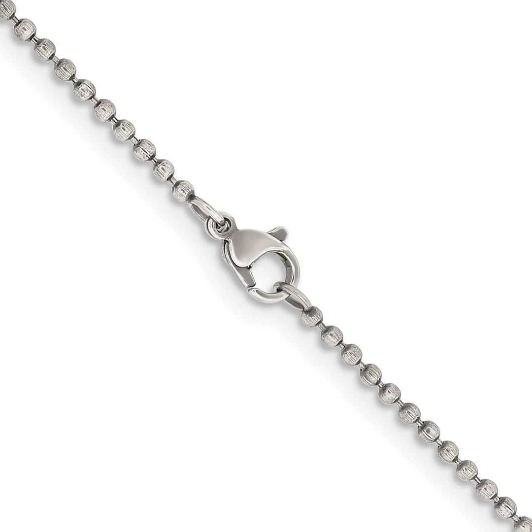 Chisel Stainless Steel Antiqued 2mm Beaded Ball Chain