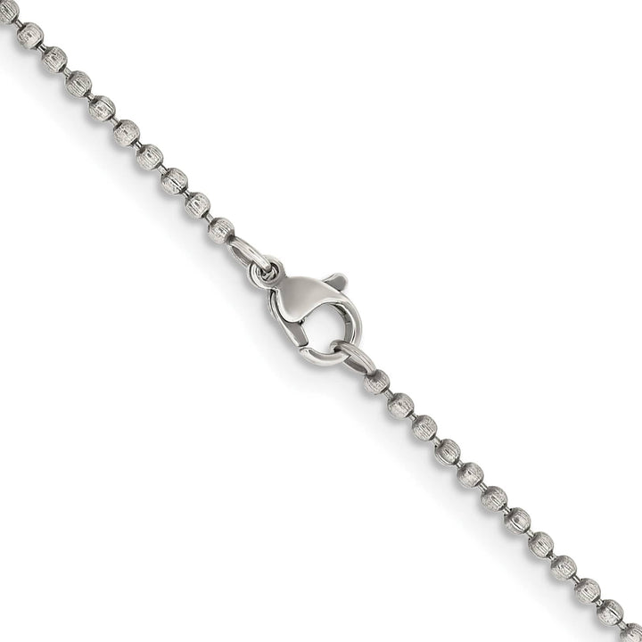 Chisel Stainless Steel Antiqued 2mm Beaded Ball Chain