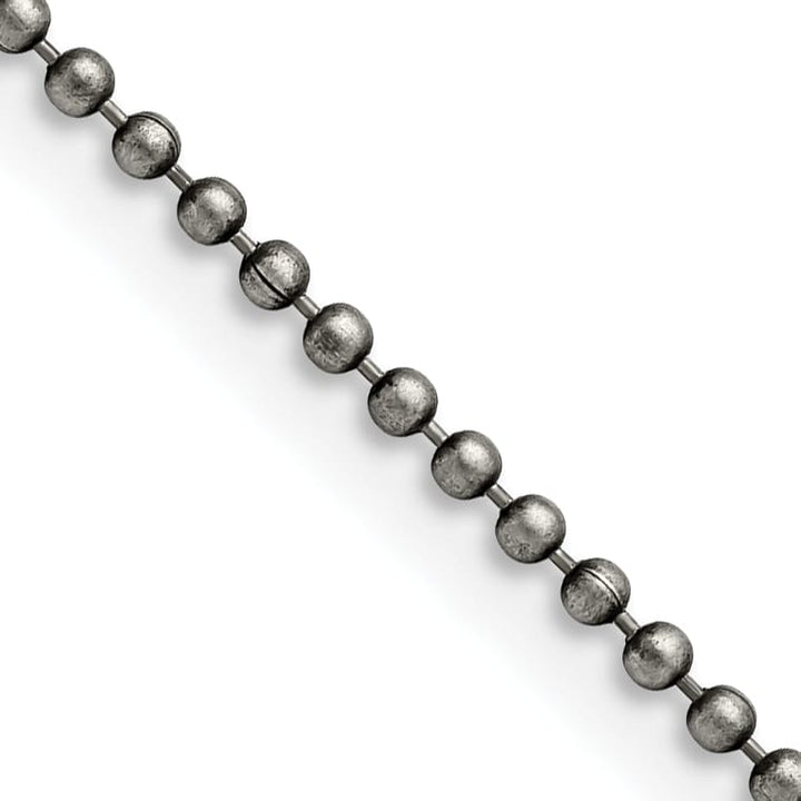 Chisel Stainless Steel Antiqued 2mm Beaded Ball Chain