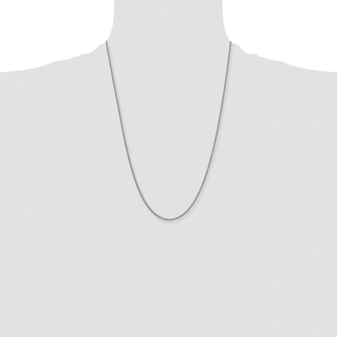 Chisel Stainless Steel Antiqued 2mm Round Curb Chain