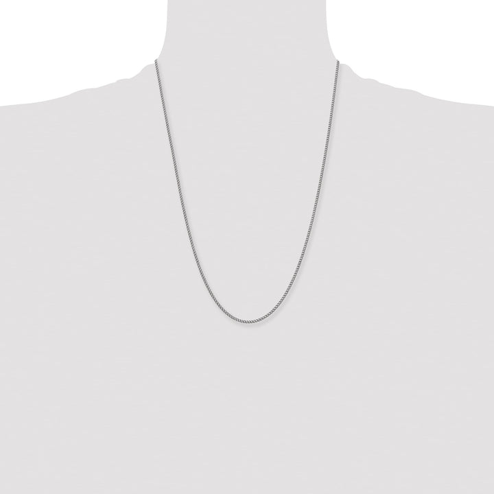 Chisel Stainless Steel Antiqued 2mm Round Curb Chain