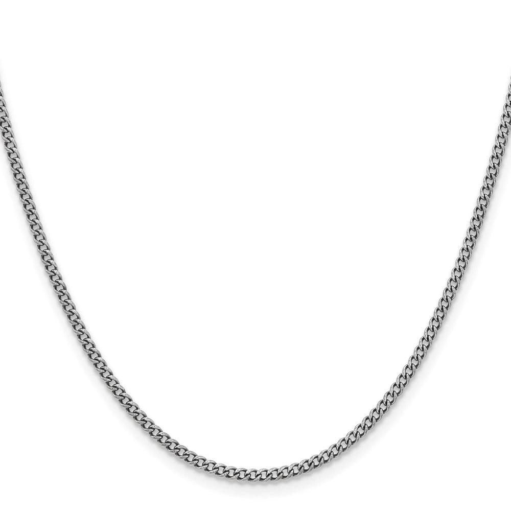 Chisel Stainless Steel Antiqued 2mm Round Curb Chain